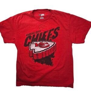 NFL Team Apparel Kansas City Chiefs Red Graphic T-Shirt Mens Large L Pinhole